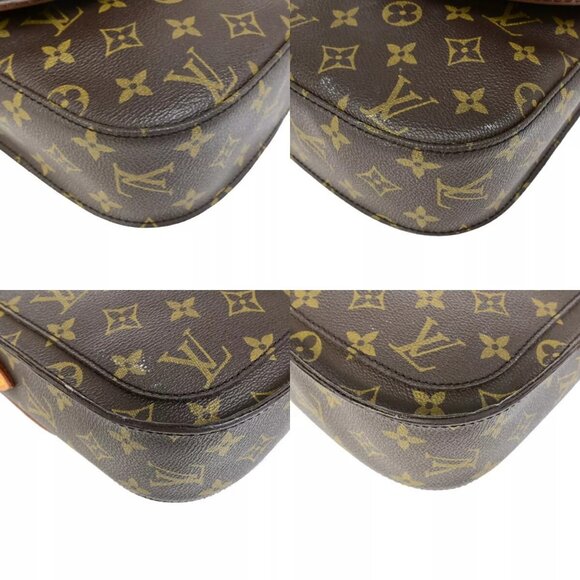 LOUIS VUITTON Saint Cloud GM Shoulder Bag Monogram Leather Brown - Picture 7 of 16